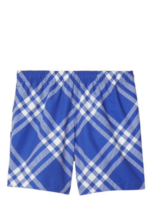 BB checked drawstring swim shorts