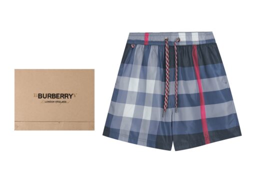 BB checked drawstring swim shorts