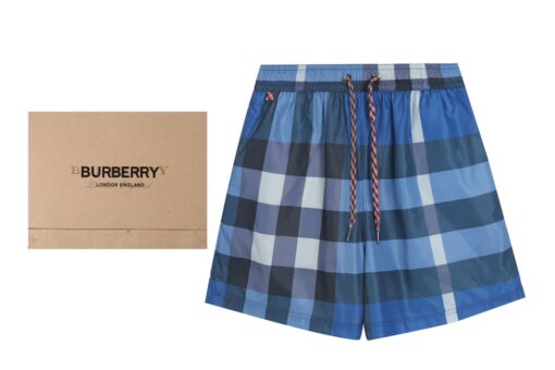 BB checked drawstring swim shorts