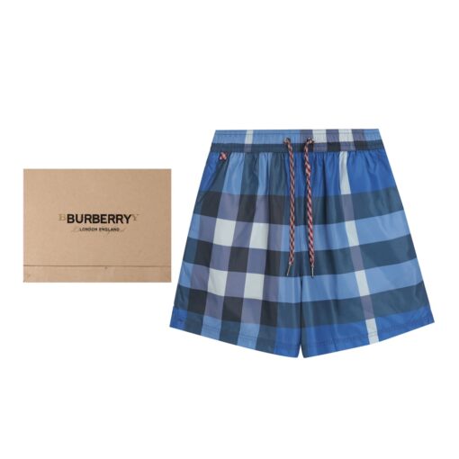 BB checked drawstring swim shorts