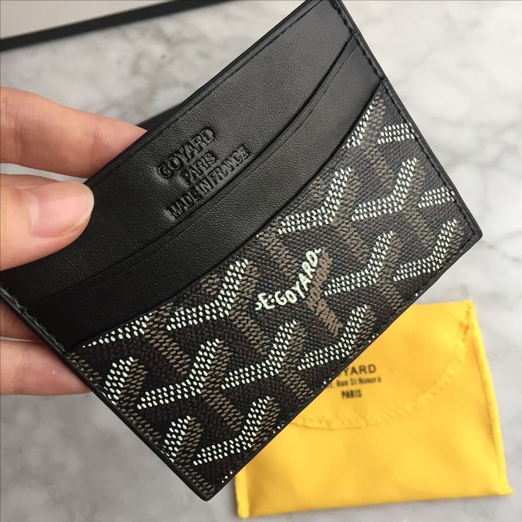 Goyard Card Holder Wallet Black for Men