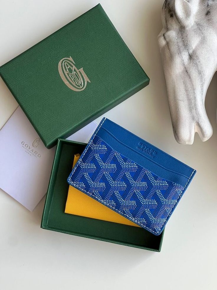 Goyard Card Holder Wallet Blue