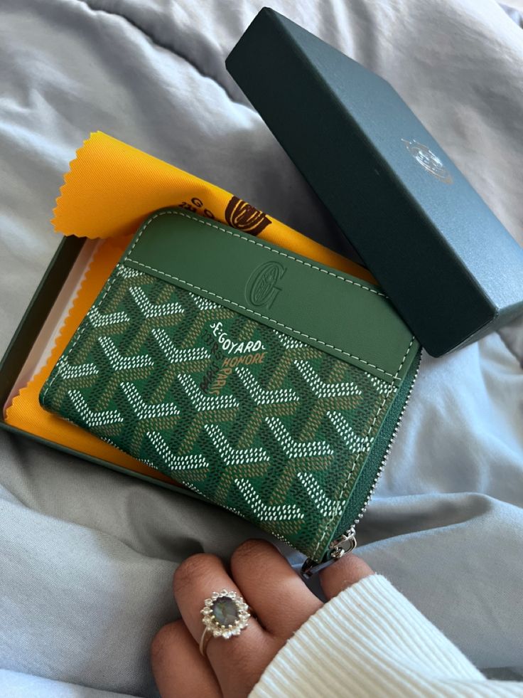 Goyard Card Holder Wallet Green for men