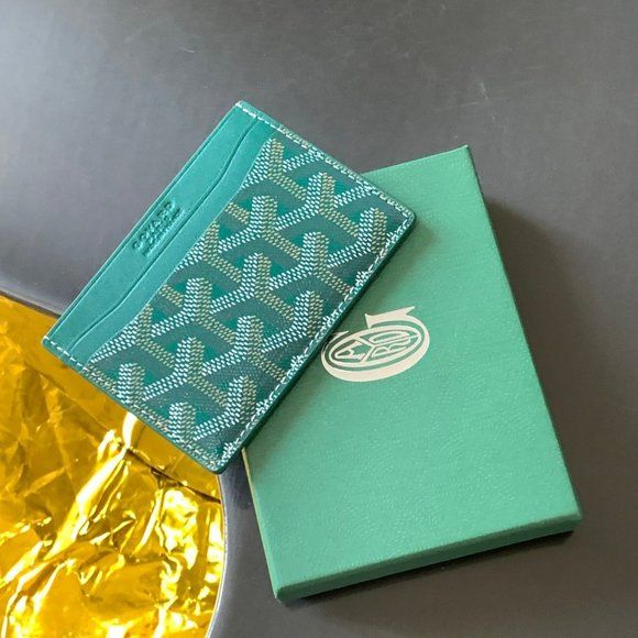 Goyard Card Holder Wallet Green