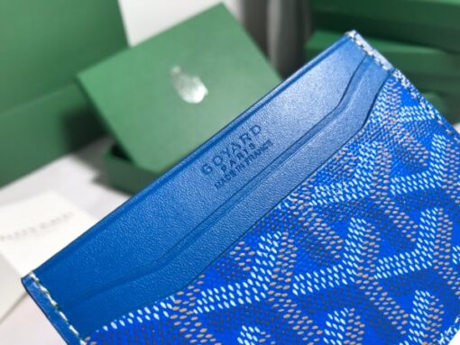 Goyard Card Holder Wallet Blue for Men