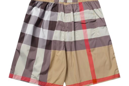 BB checked drawstring swim shorts