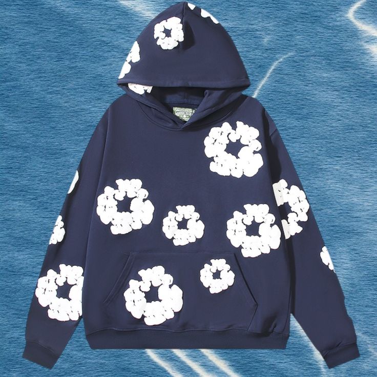 Navy Blue Denim Tears Hoodie