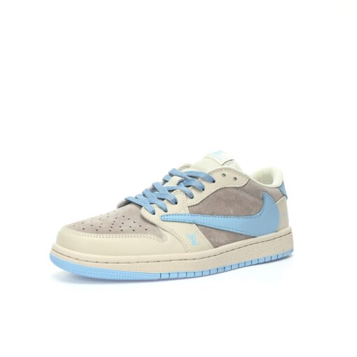 LV x Travis Scott x Nike Air Jordan 1 Low OG SP"Beige/Light Blue/Gold LV"