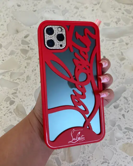 Red Cut Outs iPhone Case