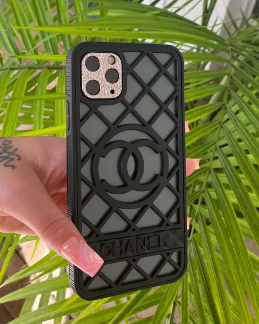 CC Black Cut Outs iPhone Case