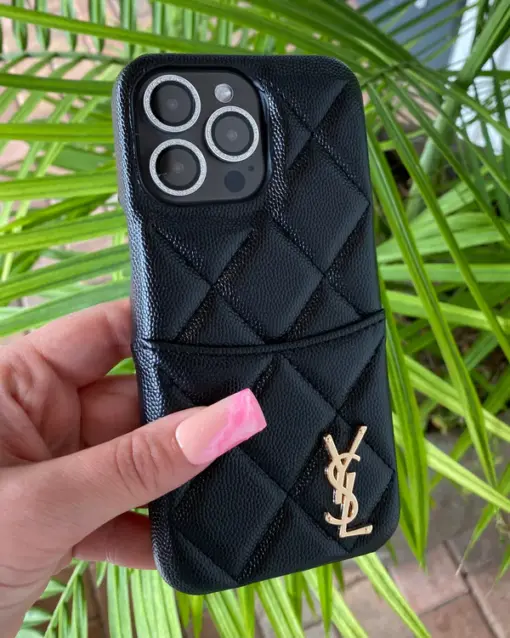 YSL Jet Black iPhone Case