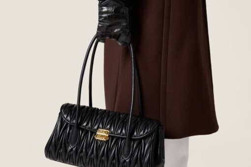 Miu Miu Matelasse Nappa Leather Shoulder Bag