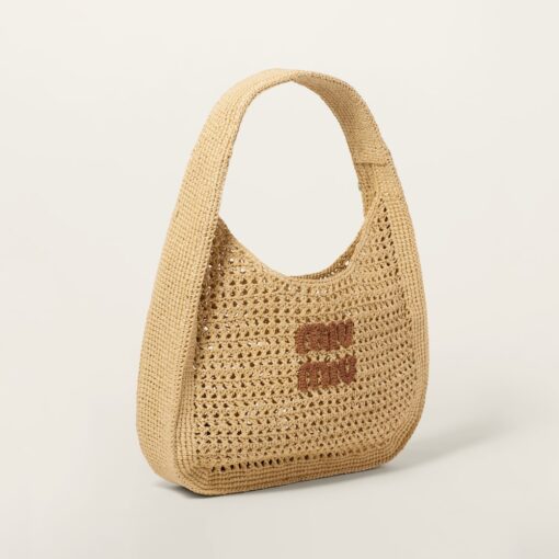 Miu Miu Woven Hobo Bag Beige