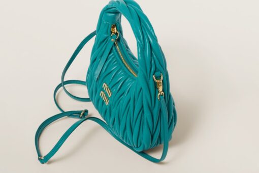 Miu Miu Wander Hobo Bag Peacock Blue