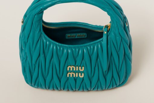 Miu Miu Wander Hobo Bag Peacock Blue