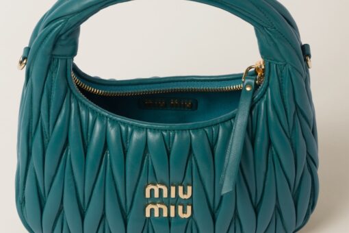 Miu Miu Wander Hobo Bag Lagoon Blue