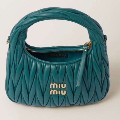 Miu Miu Wander Hobo Bag Lagoon Blue