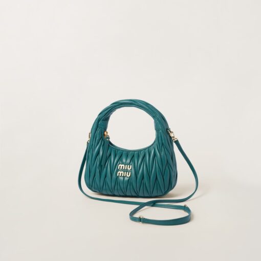 Miu Miu Wander Hobo Bag Lagoon Blue