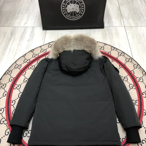 Canada Goose Down Jacket Black Beige - Image 3