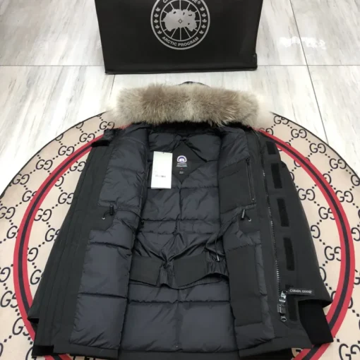 Canada Goose Down Jacket Black Beige - Image 2