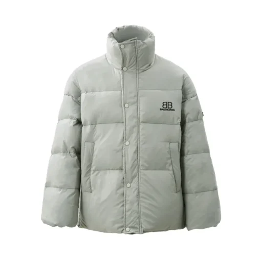 Balenciaga Down Jacket Off White With Logo