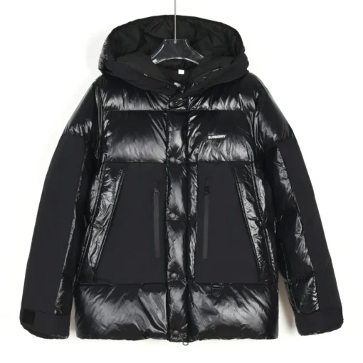 Burberry Down Jacket Black Glossy