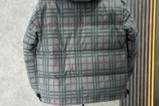 Burberry Down Jacket Gray Print