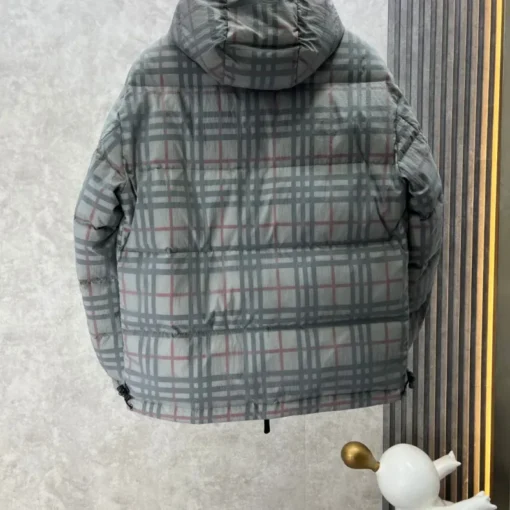 Burberry Down Jacket Gray Print