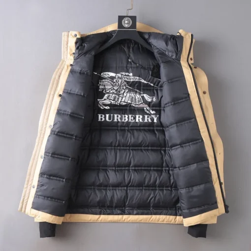 Burberry Down Jacket Beige And Black