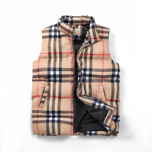 Burberry Down Vest Beige Print