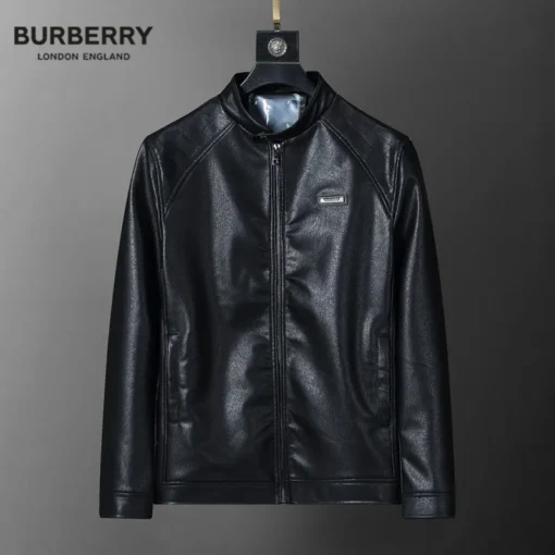 Burberry Leather Jacket Black