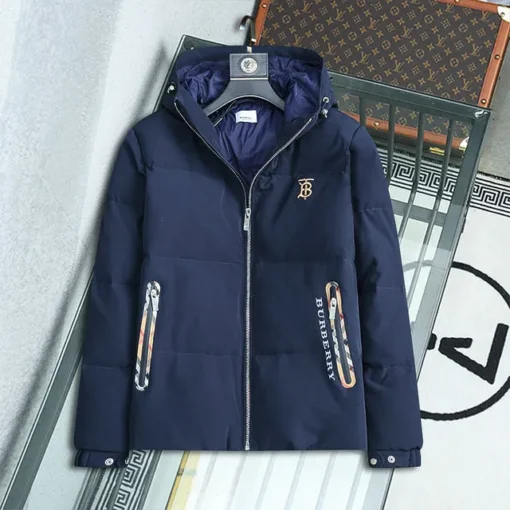 Burberry Down Jacket Navy Blue