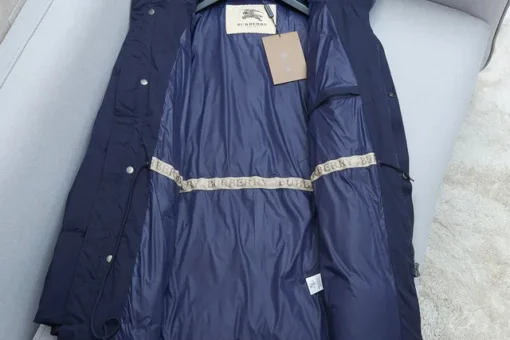 Burberry Down Jacket Navy Blue