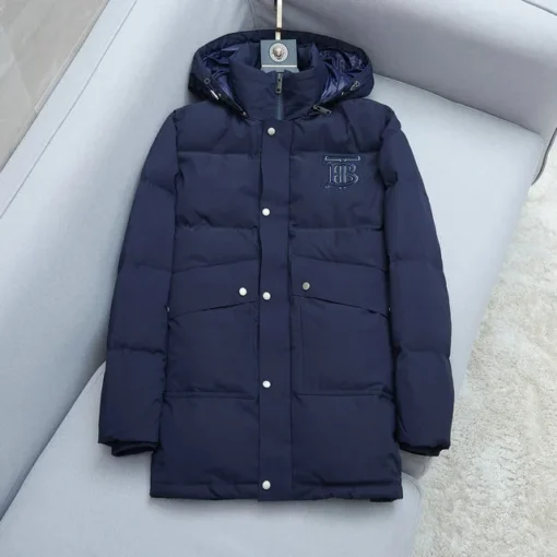 Burberry Down Jacket Navy Blue