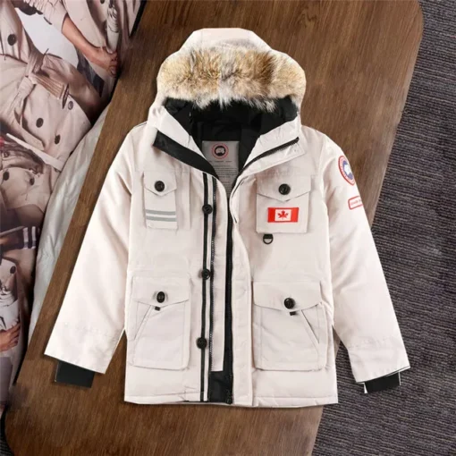 Canada Goose Down Jacket White And Cream