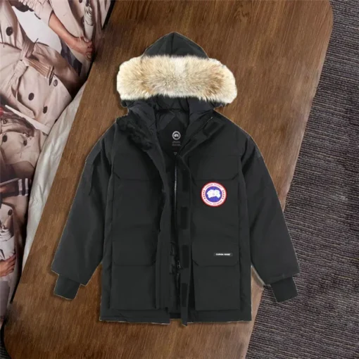 Canada Goose Down Jacket Black Beige