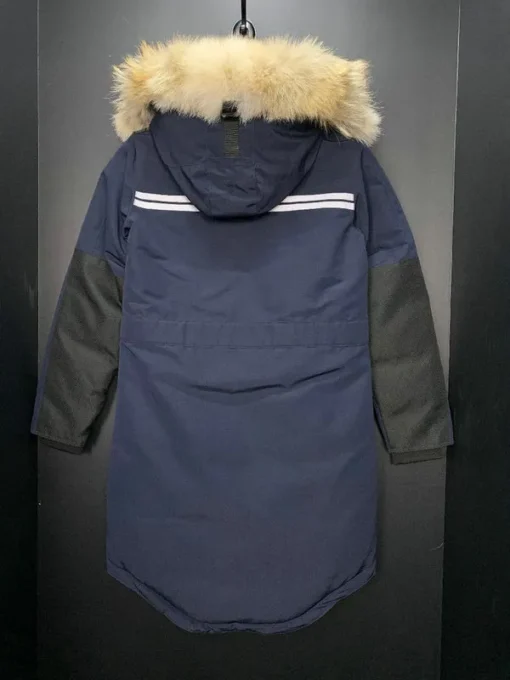 Canada Goose Women Down Jacket Navy Blue Beige