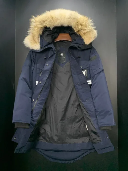 Canada Goose Women Down Jacket Navy Blue Beige