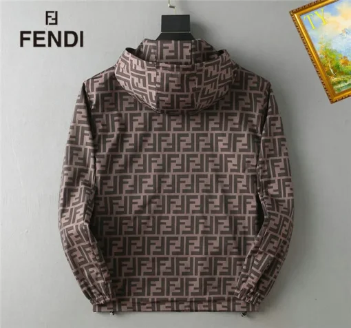 Fendi Jacket Brown And Gray