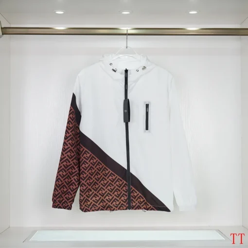 Fendi Jacket White And Brown