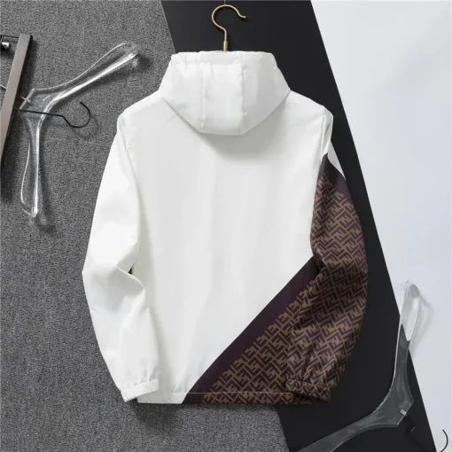 Fendi Jacket White And Brown