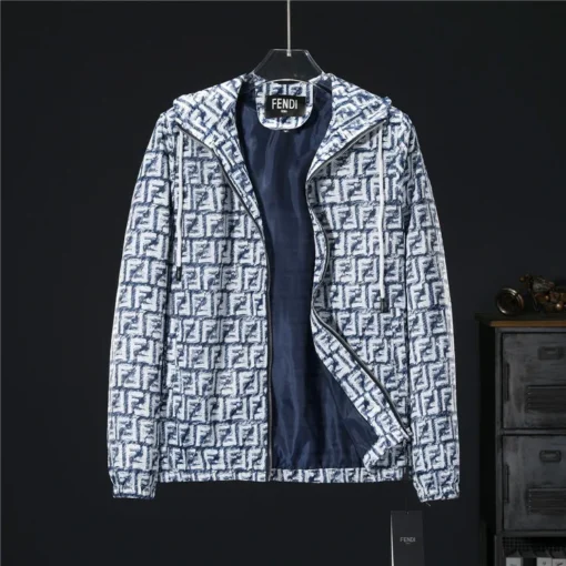 Fendi Jacket White Blue.