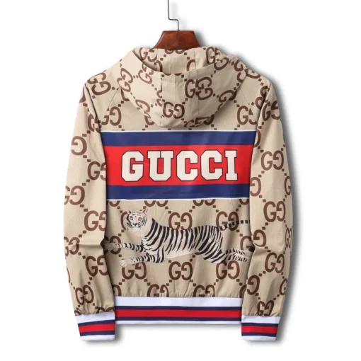 GG Jacket Beige And Red Border - Image 3