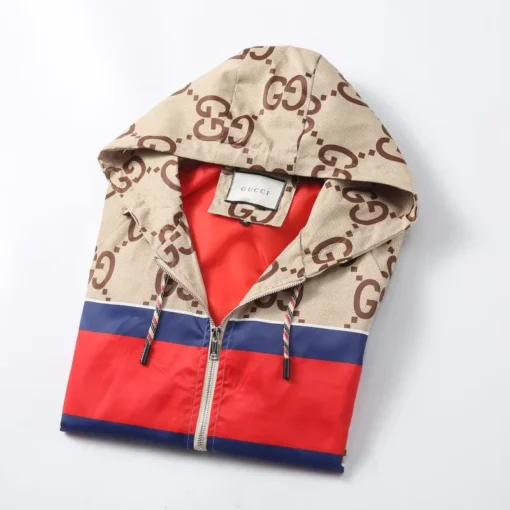 GG Jacket Beige And Red Border - Image 2