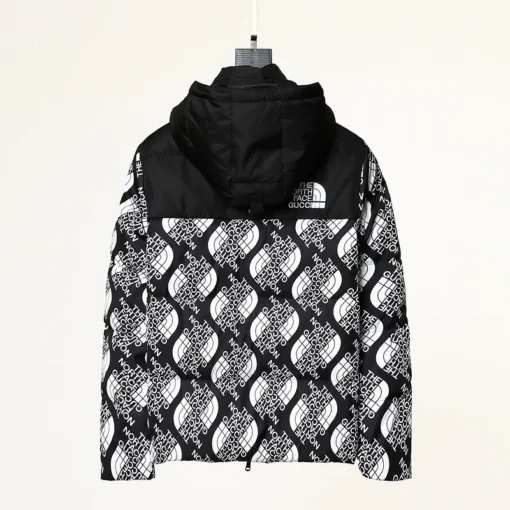 GG The North Face Jacket White And Black