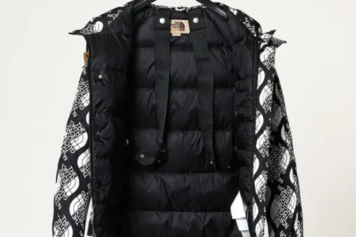 GG The North Face Jacket White And Black