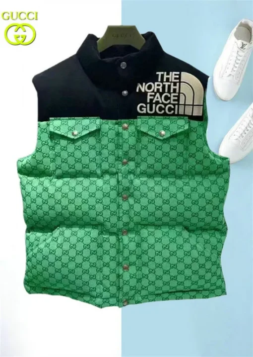 GG Vest Jacket Green And Black