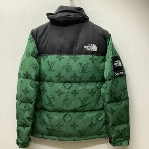 LV Down Jacket Green And Black