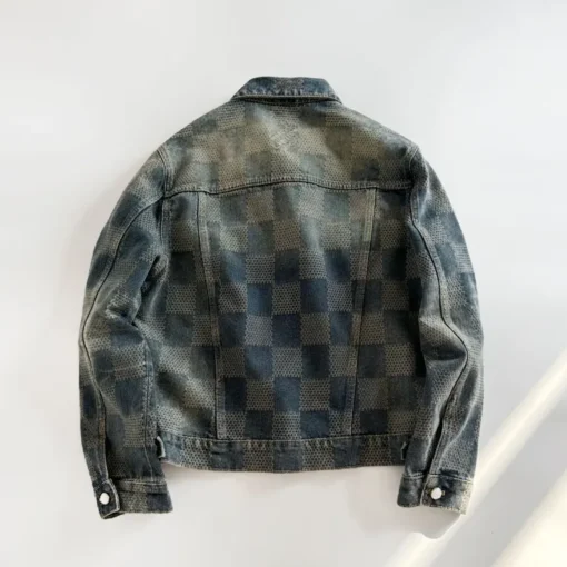 LV Denim Jacket Gray Jeans