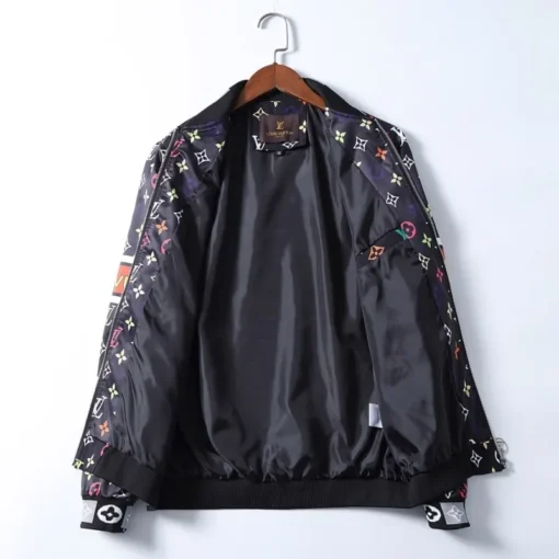 LV Jacket Black And Maroon